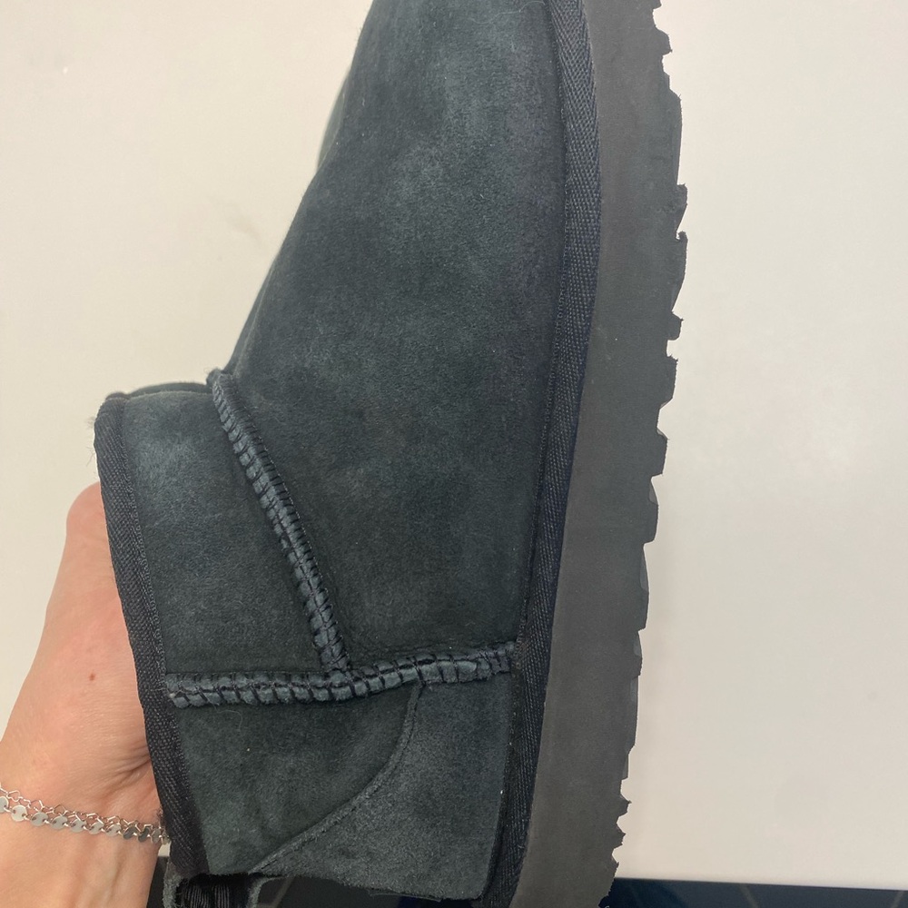 UGG Black Ultra Micro Classic Black Size 7 - Picture 7 of 9